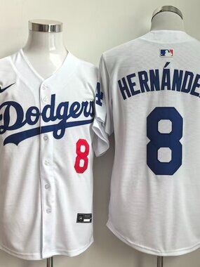 Enrique Hernández #8 White Baseball Jersey